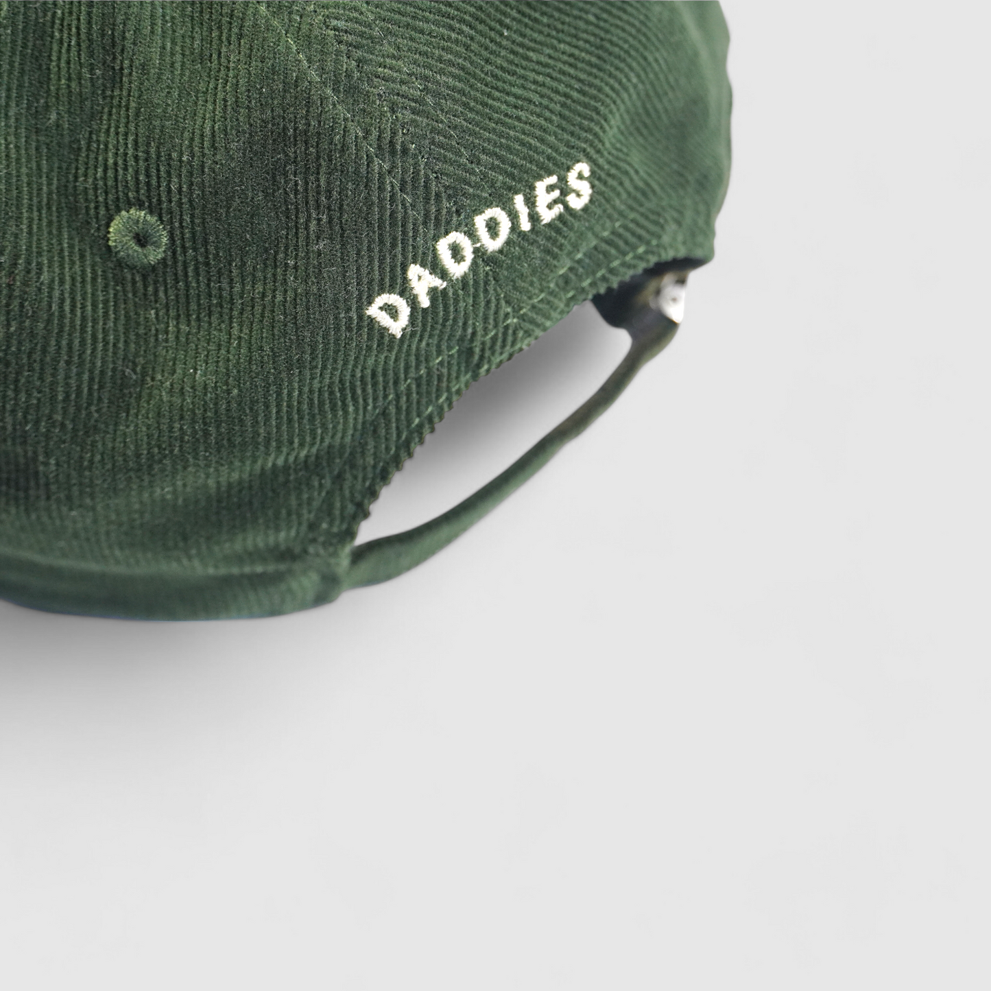 Corduroy Cap - Born To Fish Forced to Work - Olive Green