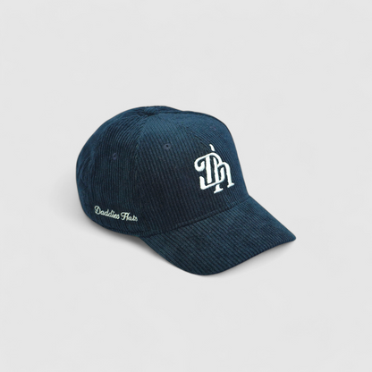 Dh Corduroy Cap - Daddies Initials - Dark Navy Blue