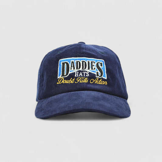 Corduroy Cap - Doubt Kills Action - Navy Blue