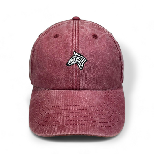 Zebra Cap - Burgundy - Daddies hats